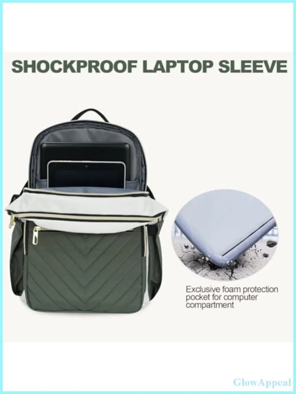 Laptop Backpack with Padded Sleeve, Multi-Compartment Travel Backpack